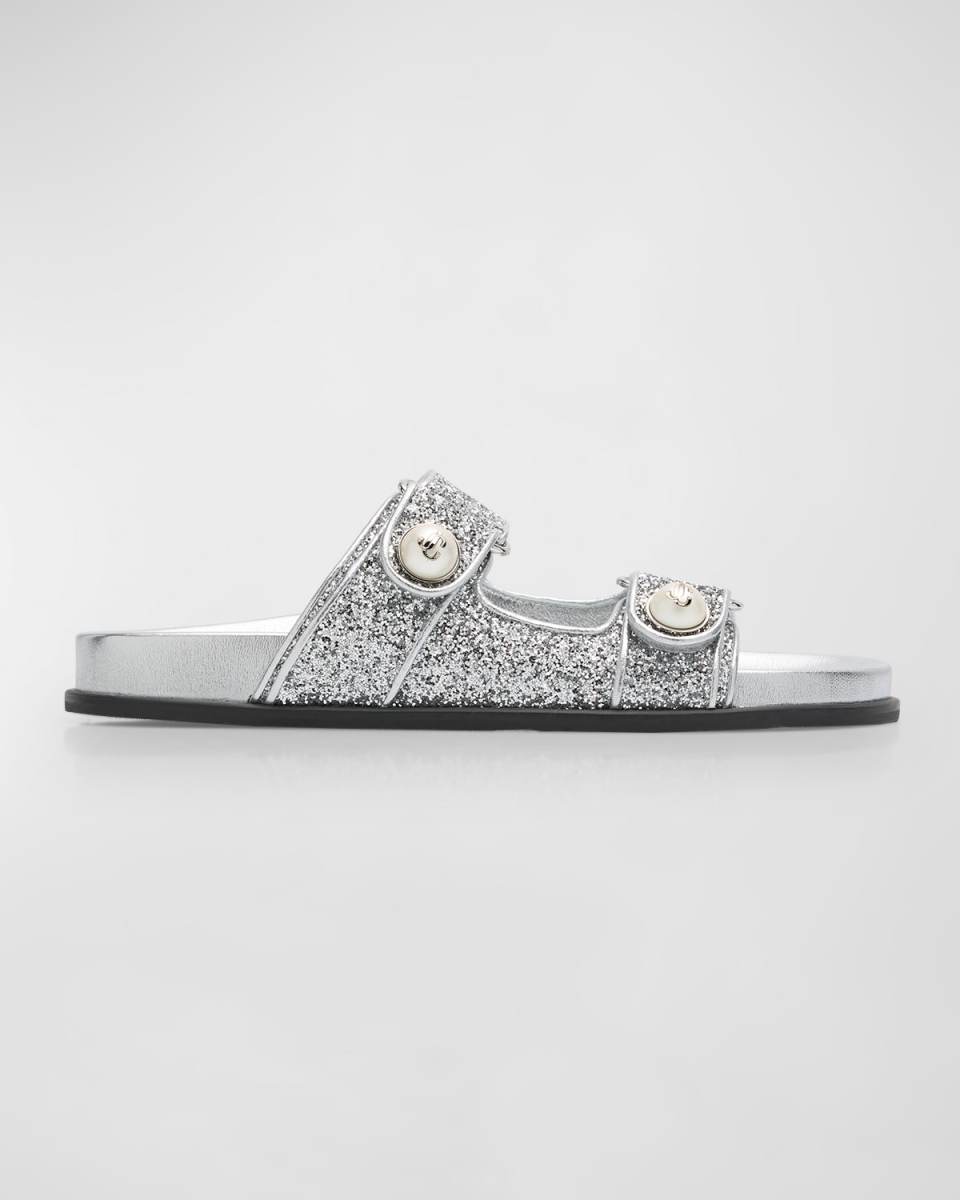 Fayence Dual-Grip Glitter Slide Sandals