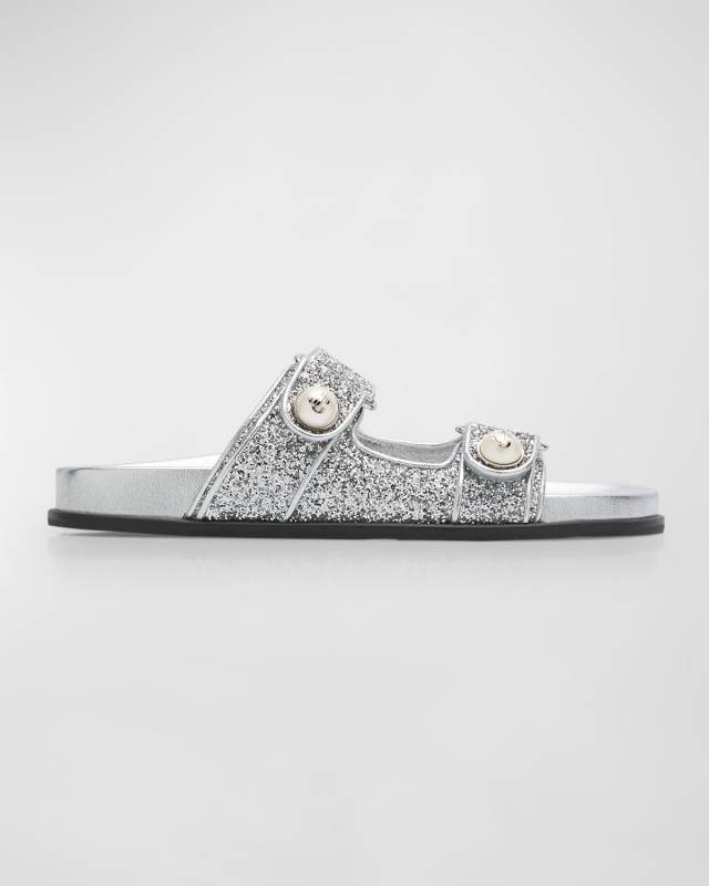 Fayence Dual-Grip Glitter Slide Sandals