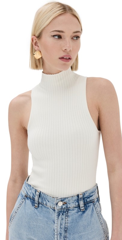 Reformation Tallulah Ribbedweater Tank Gossamer