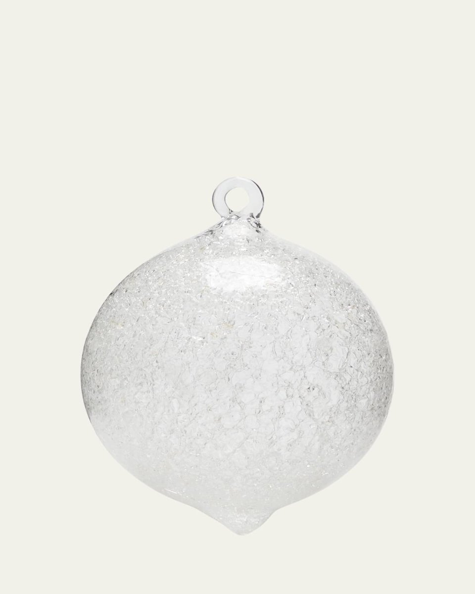 4" Ice Crackle Ball Christmas Ornament