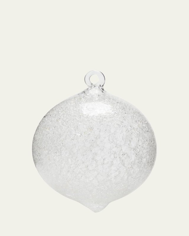 4" Ice Crackle Ball Christmas Ornament