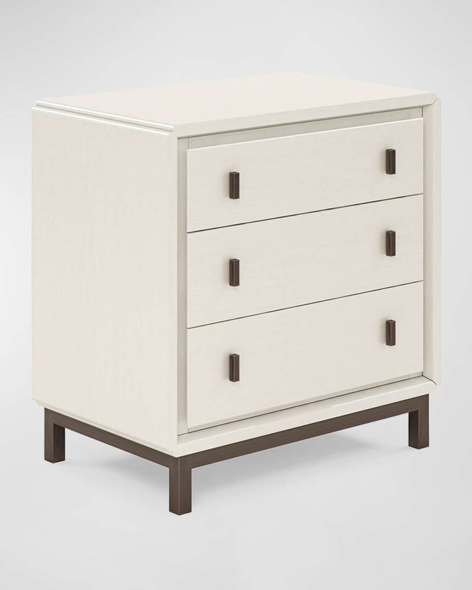 Blanc 3-Drawer Bedside Chest