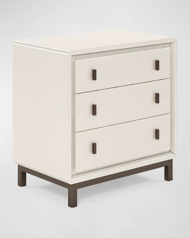 Blanc 3-Drawer Bedside Chest