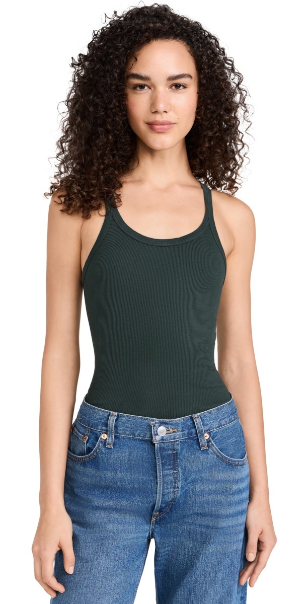 RE/DONE Ribbed Tank Juniper