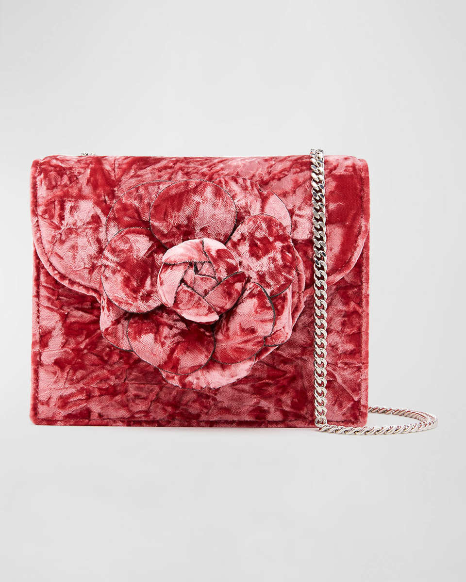 Tro Mini Crushed Velvet Crossbody Bag