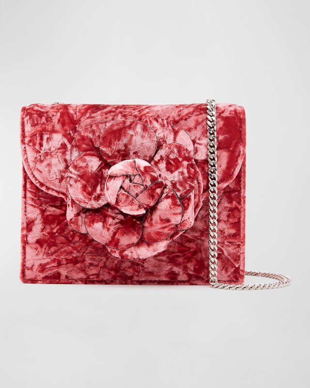Tro Mini Crushed Velvet Crossbody Bag