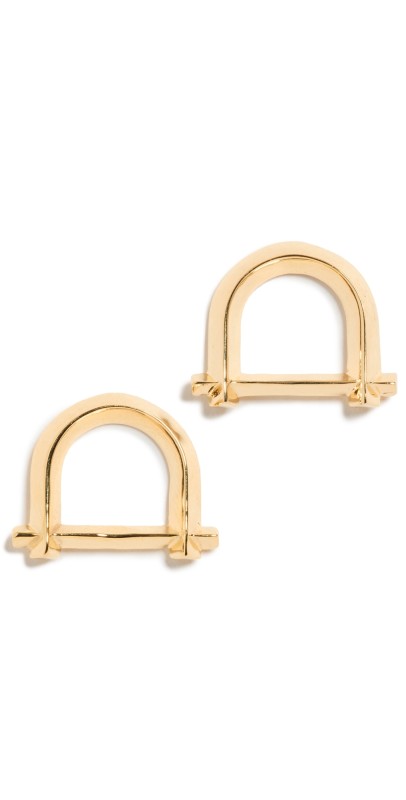 Third Crown Arc Studs Gold