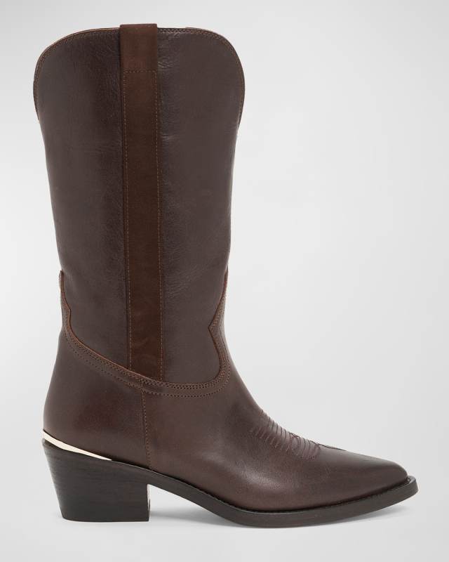 Jordana Mixed Leather Western Boots