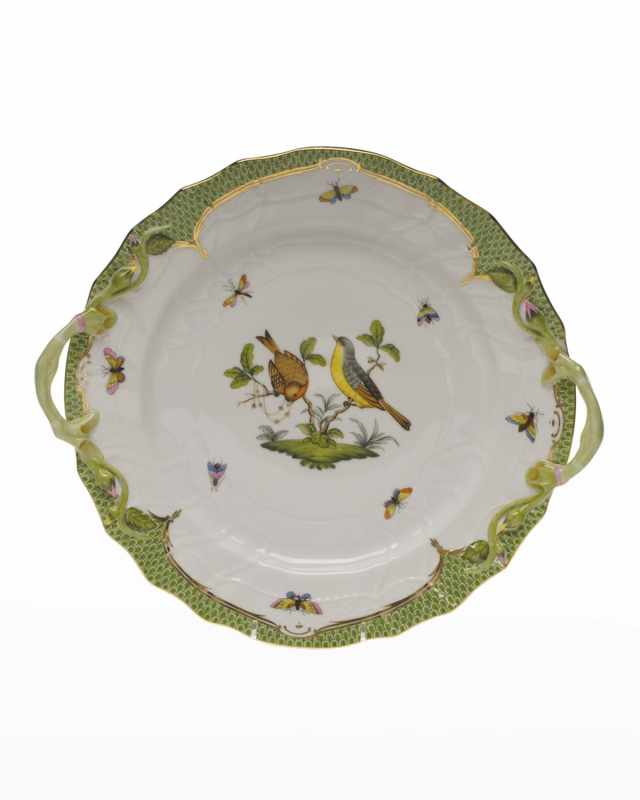 Rothschild Bird Green Chop Plate with Handles