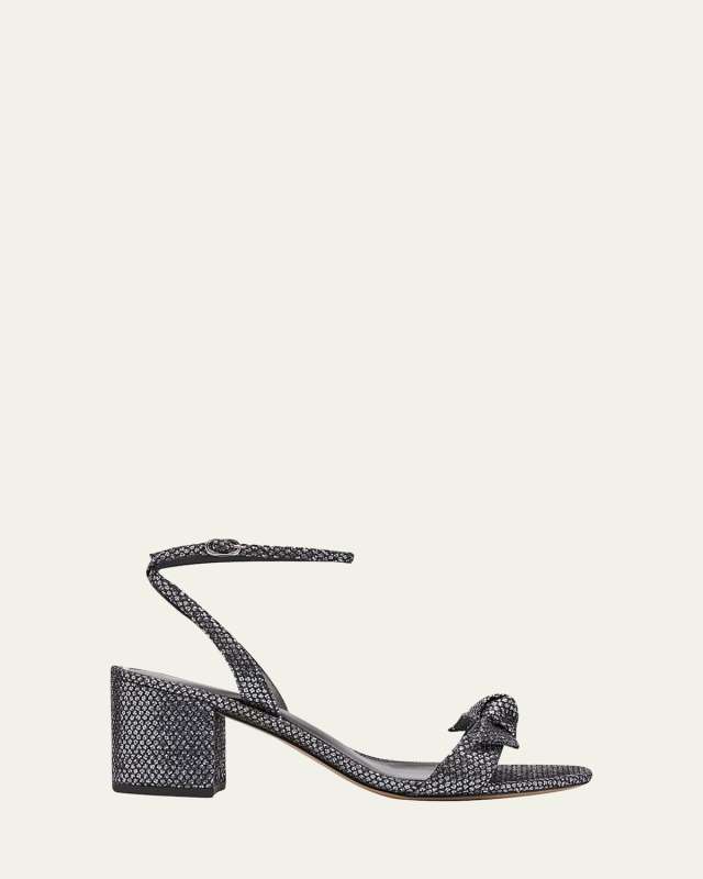 Clarita Metallic Knot Ankle-Strap Sandals