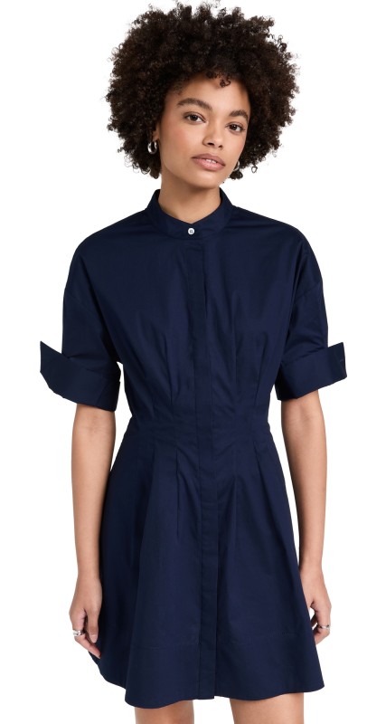 STAUD Mini Lorenza Dress Navy