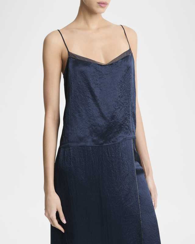 Beaded Satin Cami