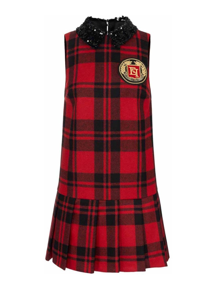 Elisabetta Franchi Robe Au Genou - Rouge