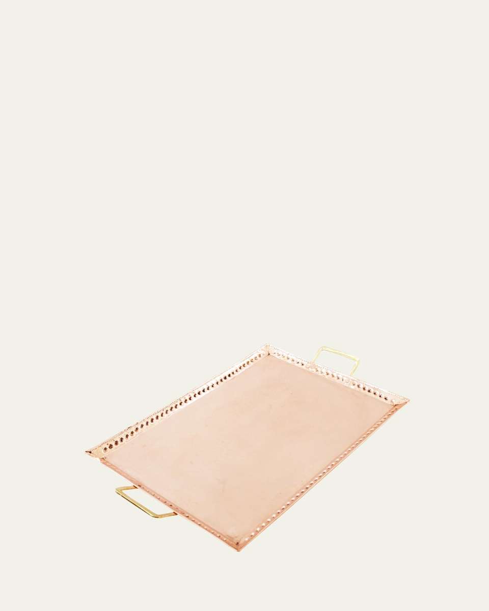 Vintage Inspired Copper Hand Hammered Tray