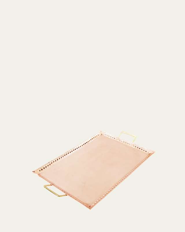 Vintage Inspired Copper Hand Hammered Tray