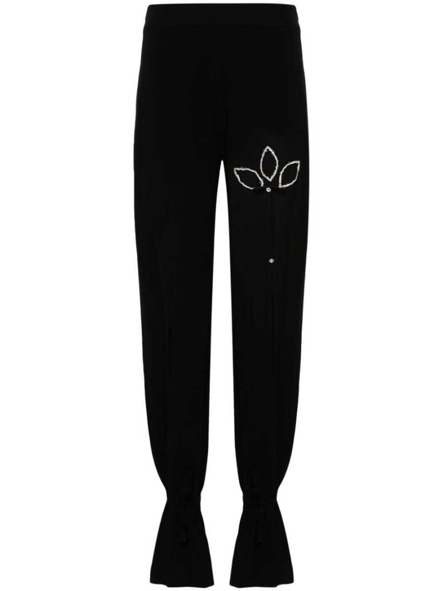Lotus high-waist straight-leg trousers