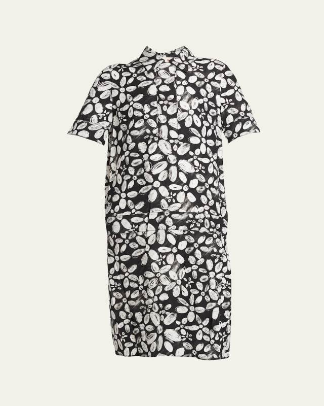 Floral Print Midi Shirtdress
