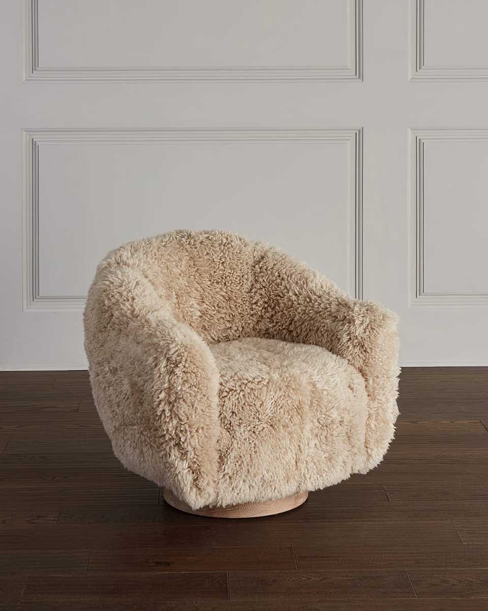 Simone Sheepskin Swivel Chair