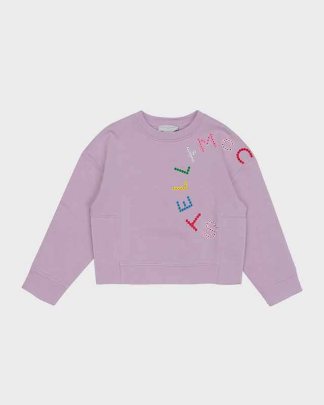 Girl's Sweatshirt W/ Classic Logo-Print, Size 4-10