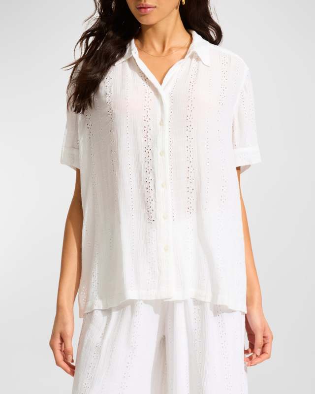 Broderie Short-Sleeve Shirt