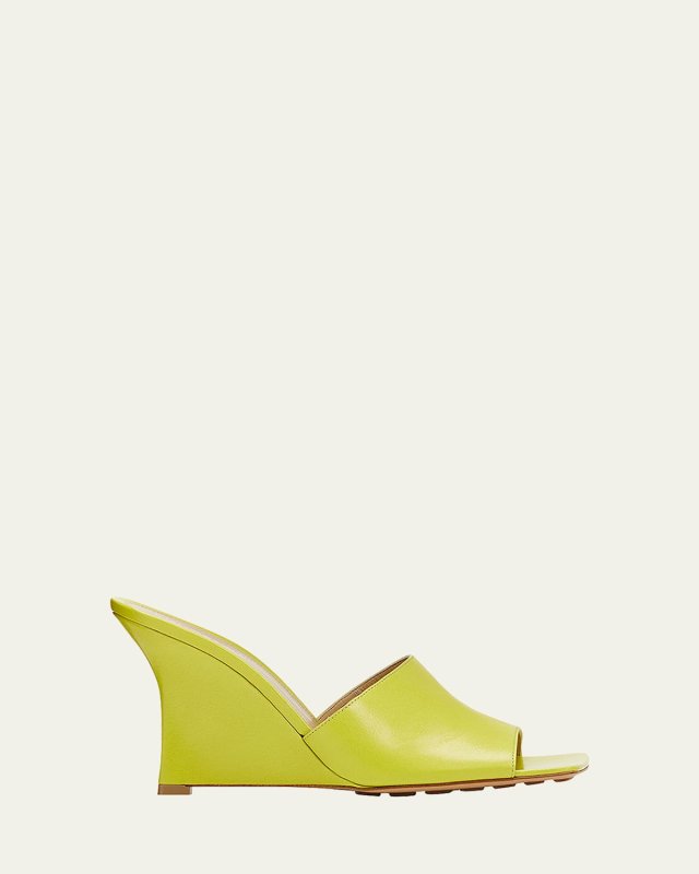 Stretch Napa Wedge Sandals