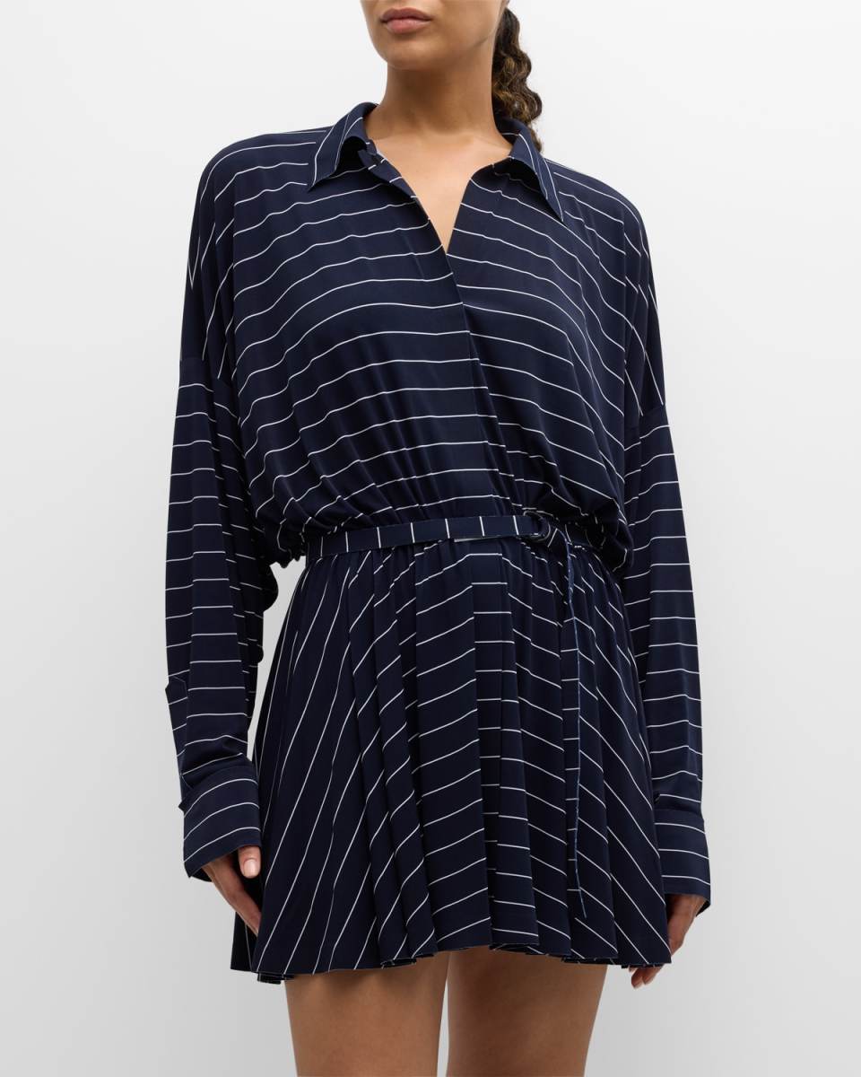 Super Oversized Boyfriend Flared Mini Shirtdress