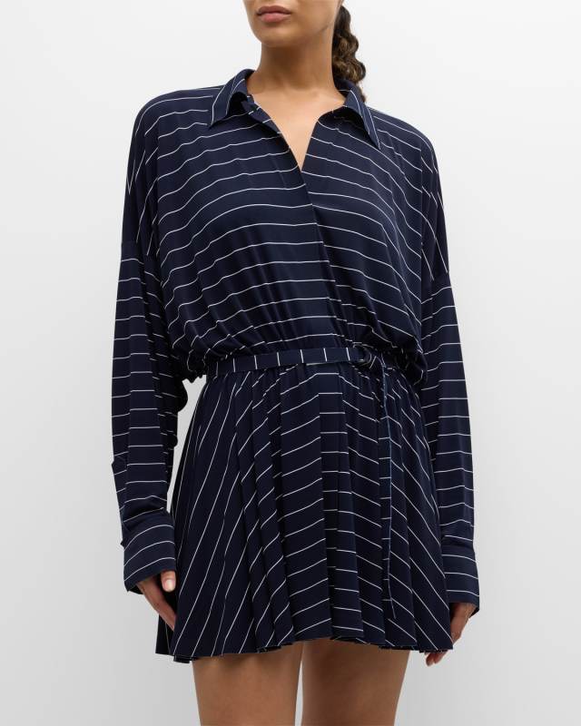 Super Oversized Boyfriend Flared Mini Shirtdress