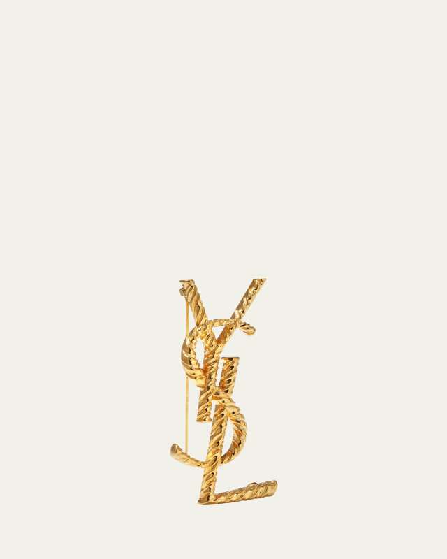 Tiger Textured YSL Brooch