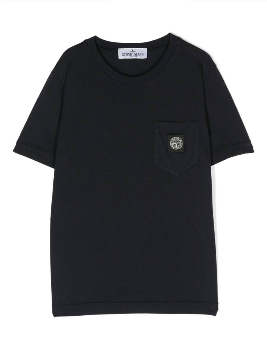 Compass-patch cotton T-shirt