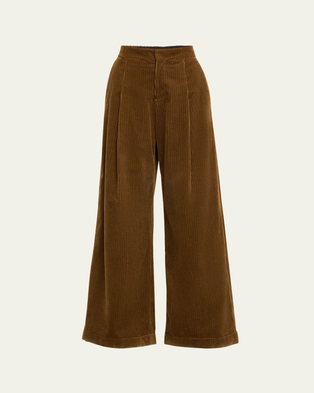 Andrew Wide-Leg Corduroy Pants