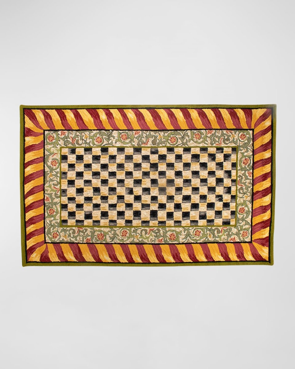 Courtly Check Rug, 5' x 8'