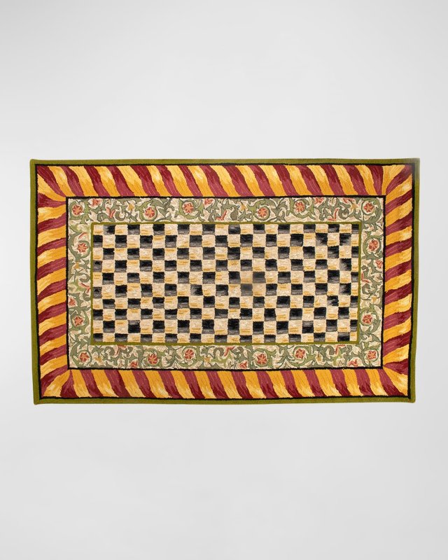 Courtly Check Rug, 5' x 8'