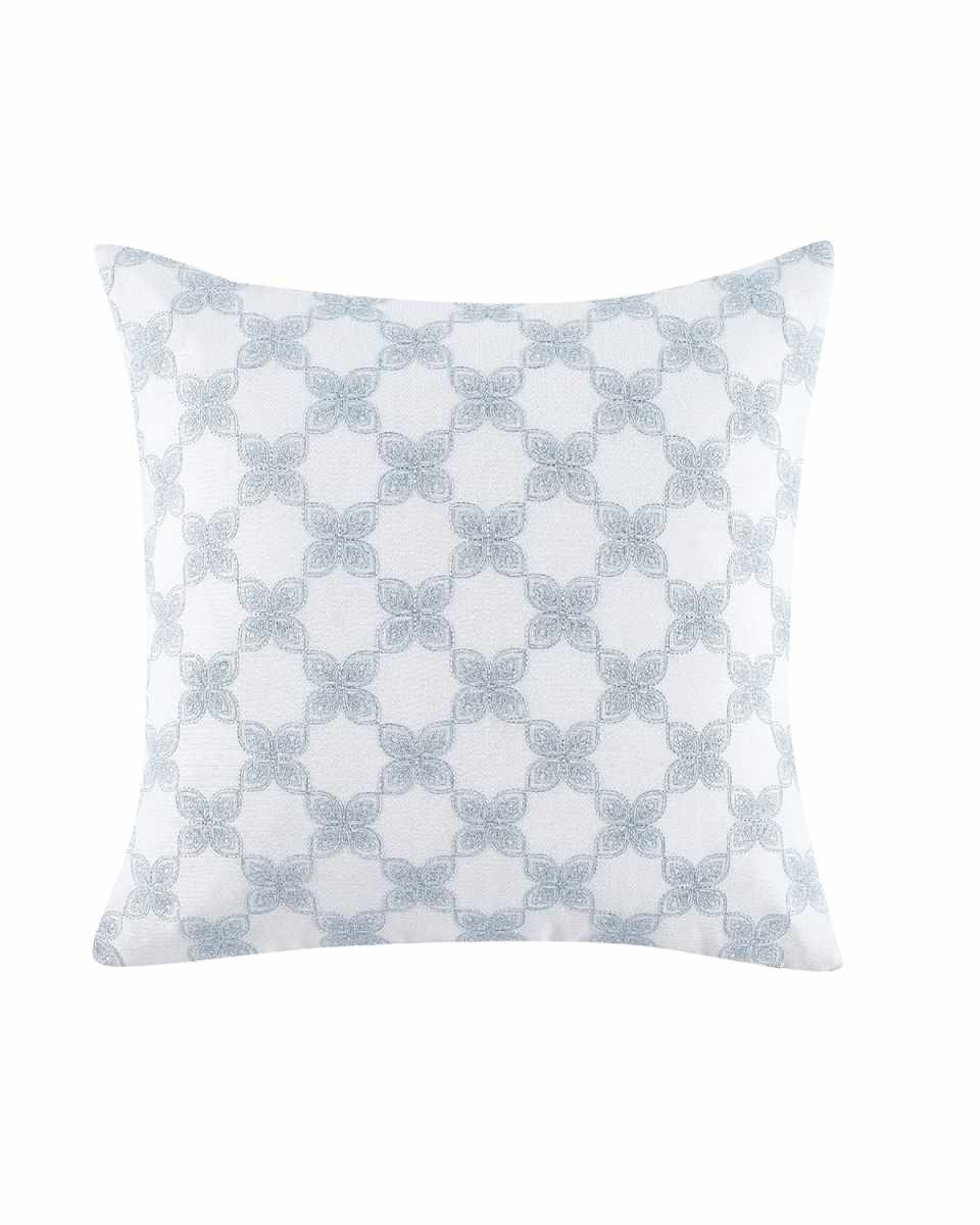 Cellini Embroidered Floral Geo Pillow
