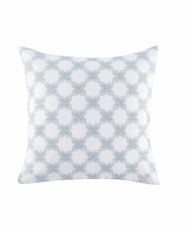 Cellini Embroidered Floral Geo Pillow