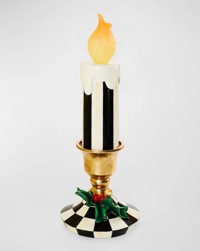Courtly Check Small Illuminated Trophy Candle
