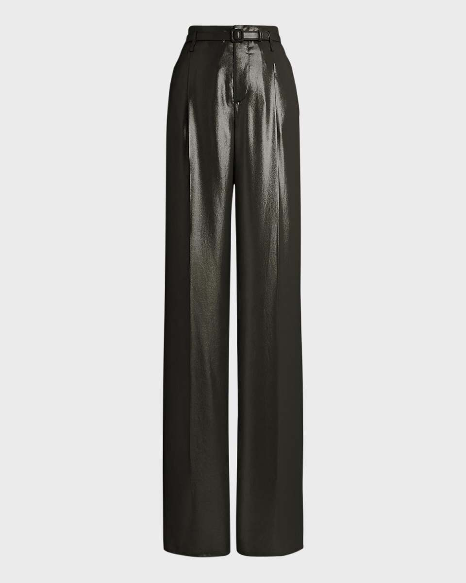 Acklie Liquid Foil Wide Leg Pants