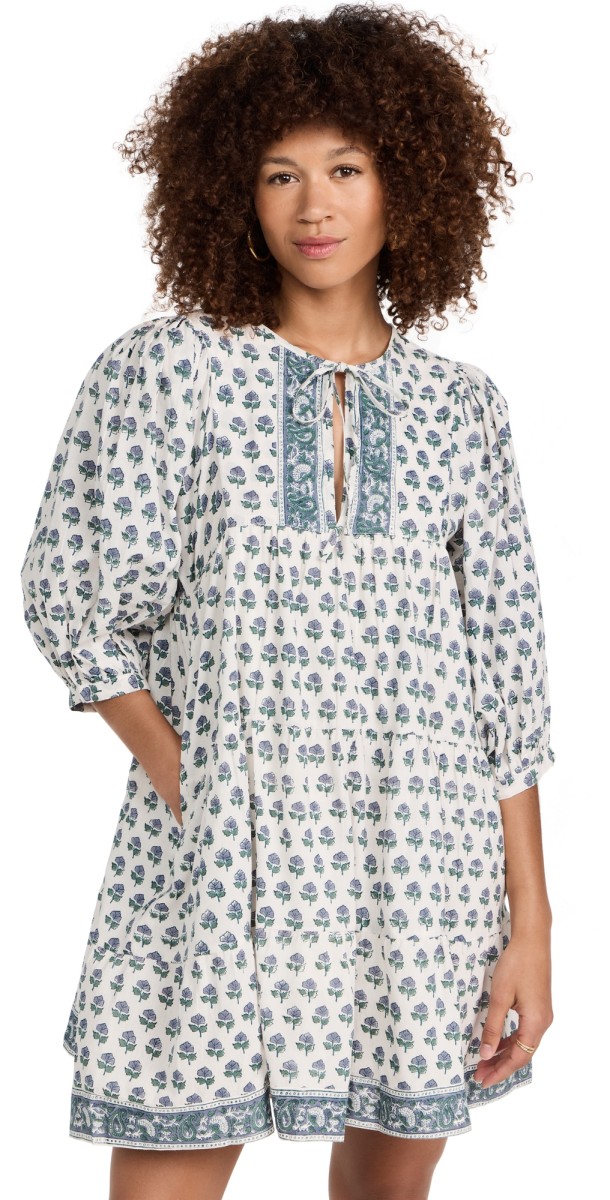 Marea Casita Dress White/Navy