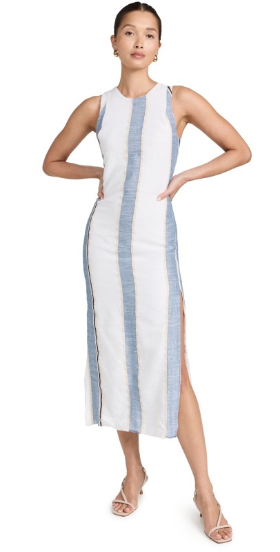JBQ Noemy Dress Blue/Ecru Stripe