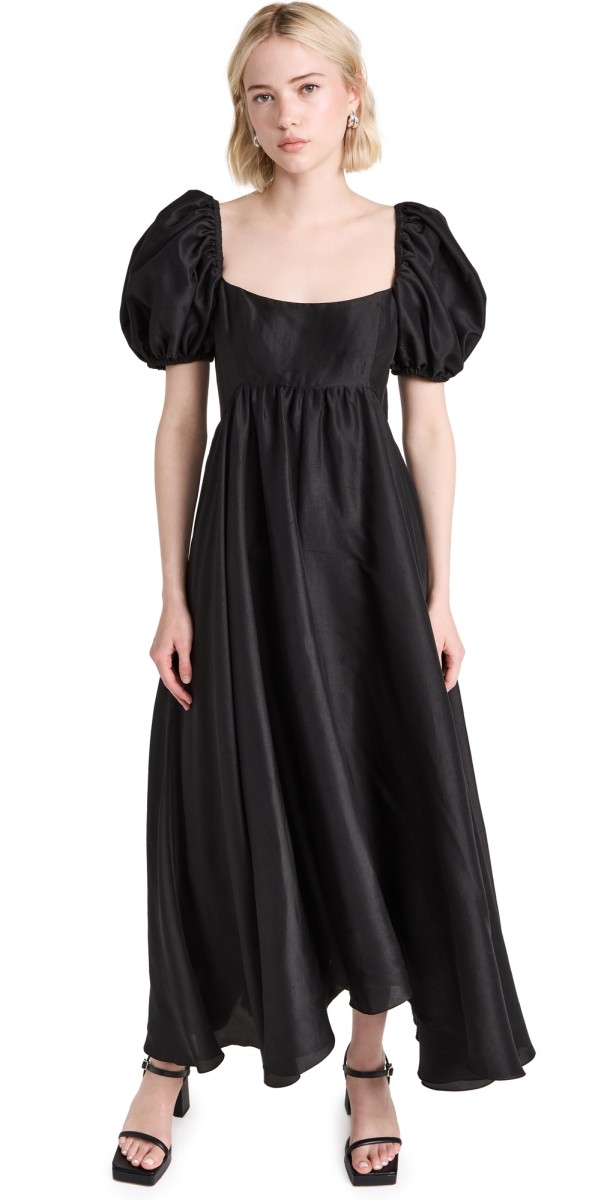 Azeeza Rory Puff Sleeve Dress Black
