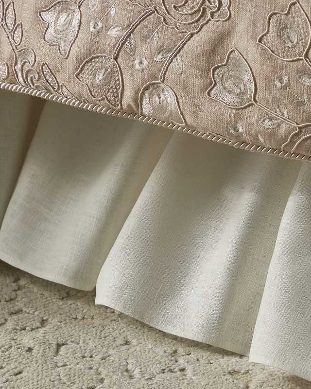 Tulip Embroidered Ruffle Dust Skirt,