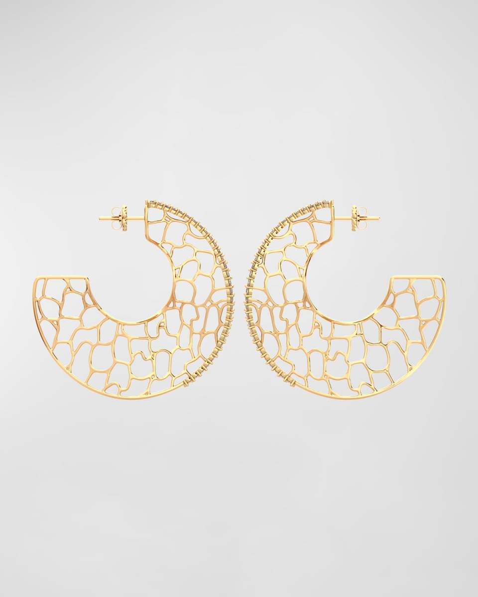 Large Canyon Diamond Hoop Earrings
