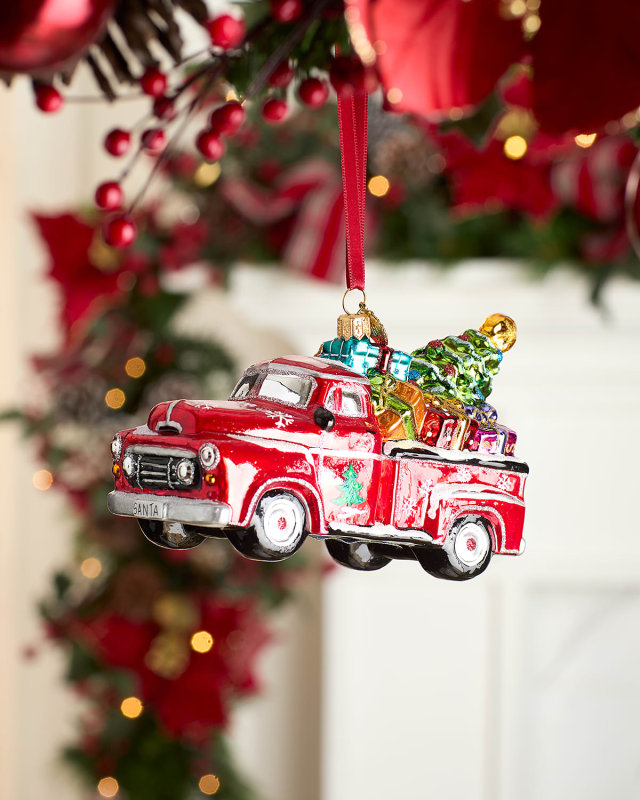 Truck Loaded with Presents Christmas Ornament