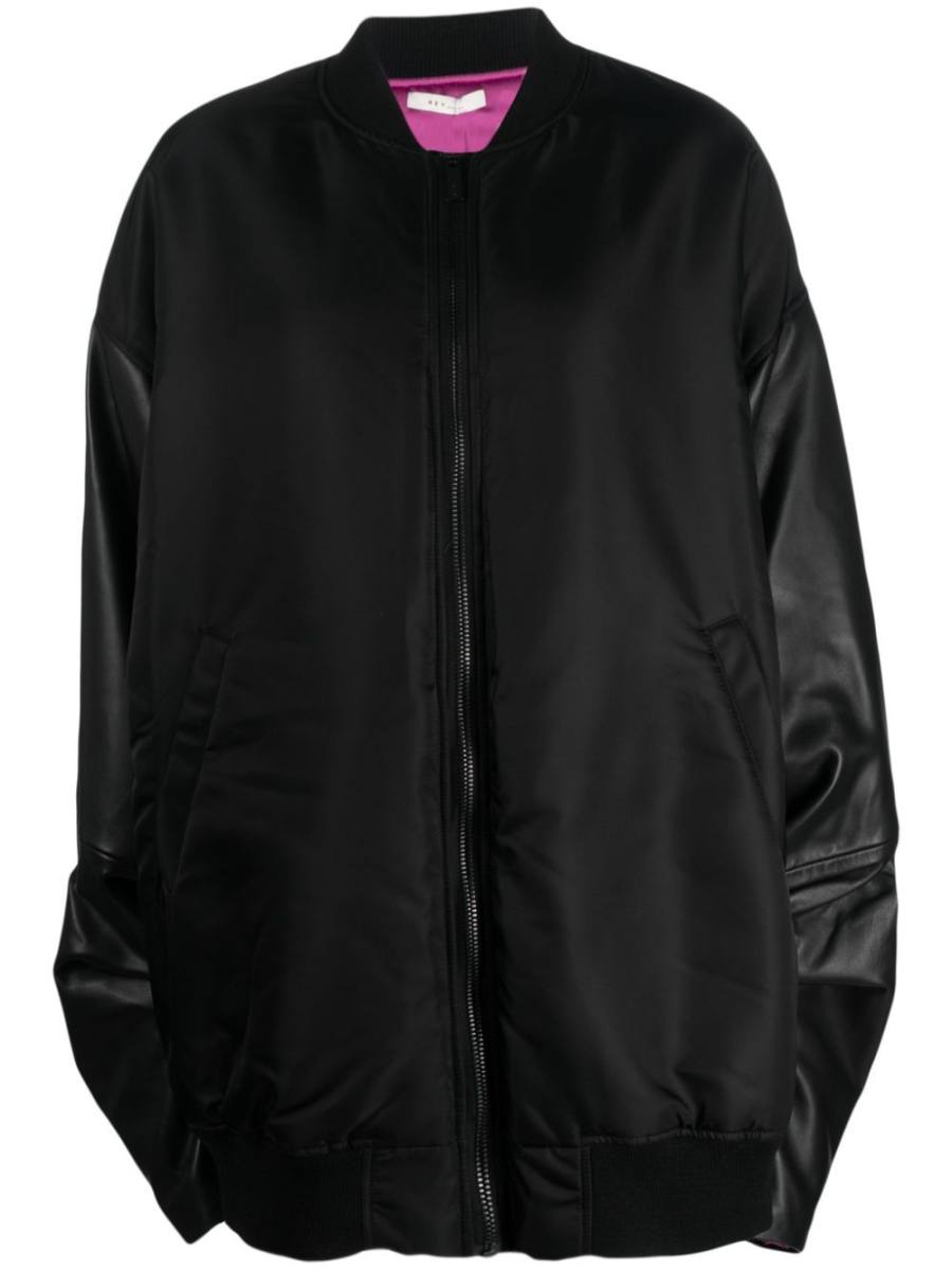 oversize high-neck bomber jacket