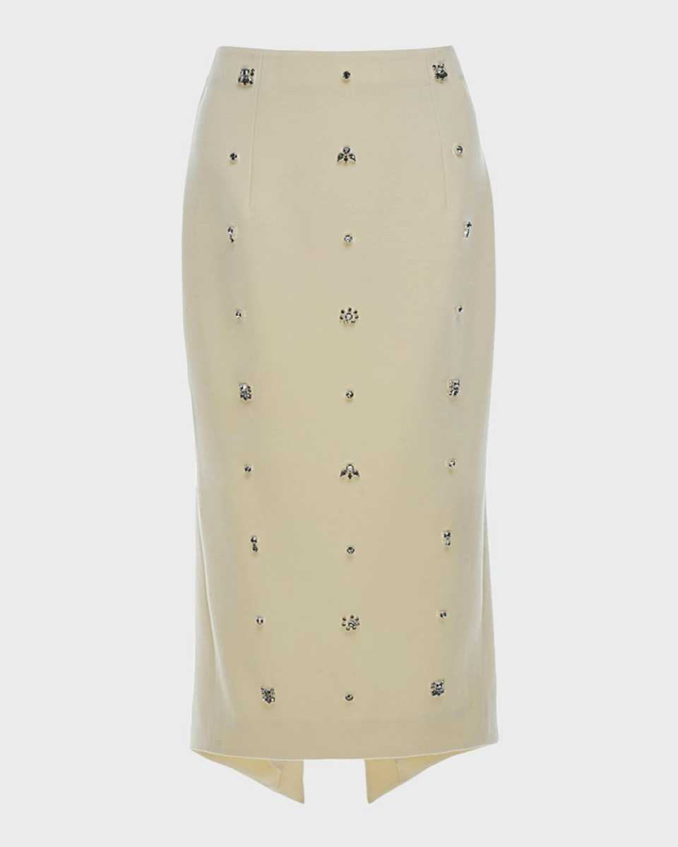 Thalia Crystal Midi Skirt