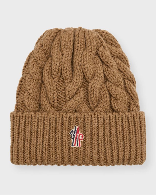 Wool Cable-Knit Beanie