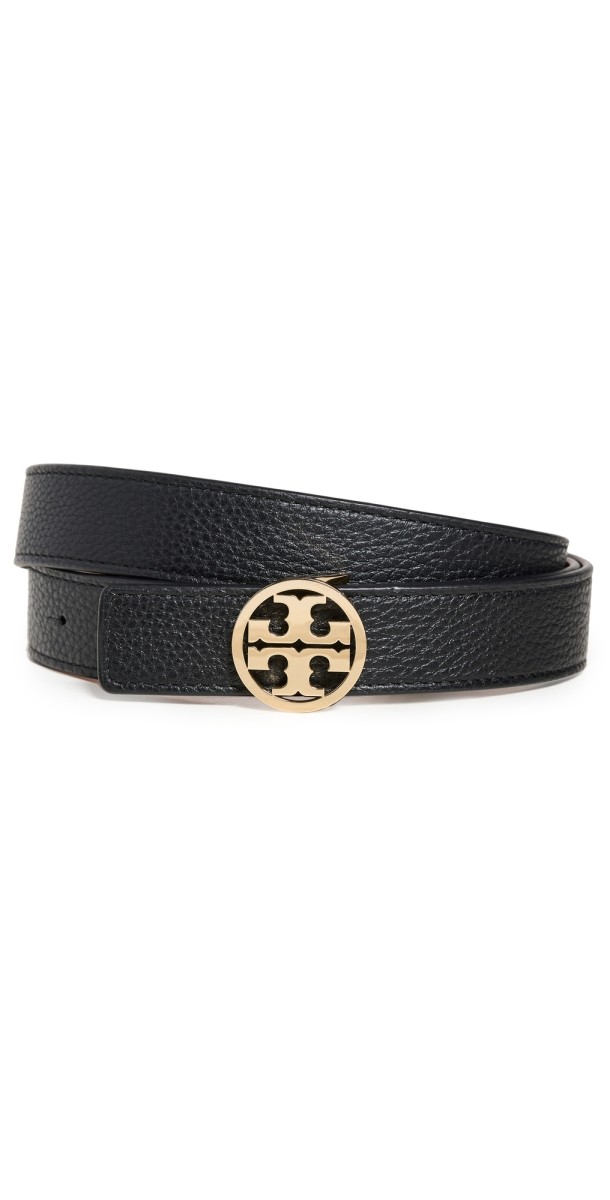 Tory Burch 1 Miller Belt Black/Classic Cuoio/Gold