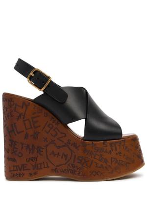 Chloe 130mm Maxime leather wedges