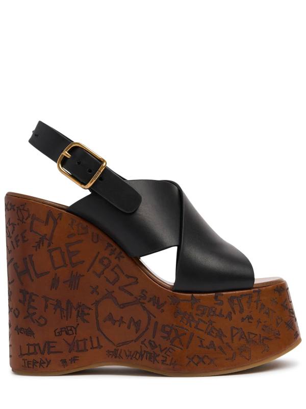 Chloe 130mm Maxime leather wedges