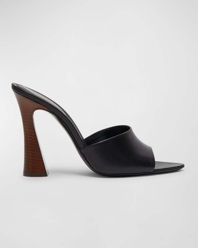 Gippy Leather Stiletto Mules