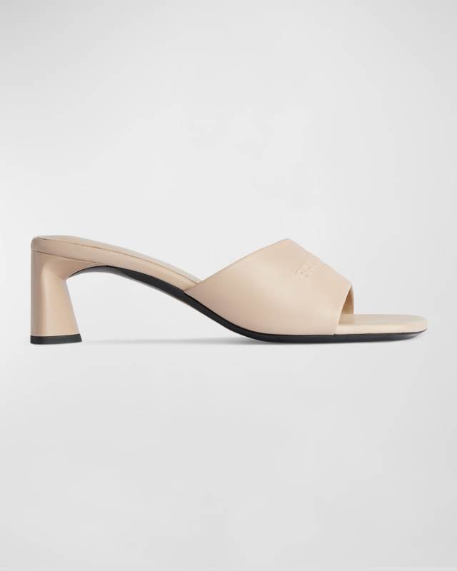 Dutyfree Leather Logo Mule Sandals